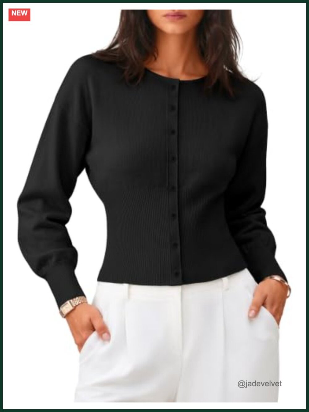 Women's Long Sleeve Ribbed Knit Cardigan Sweater with Waist Cinch Button Front